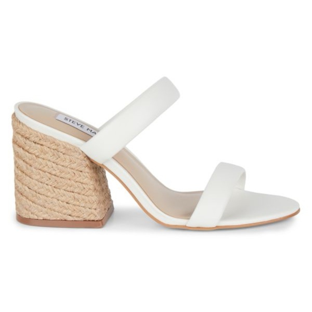 Steve Madden White Wedge Sandals